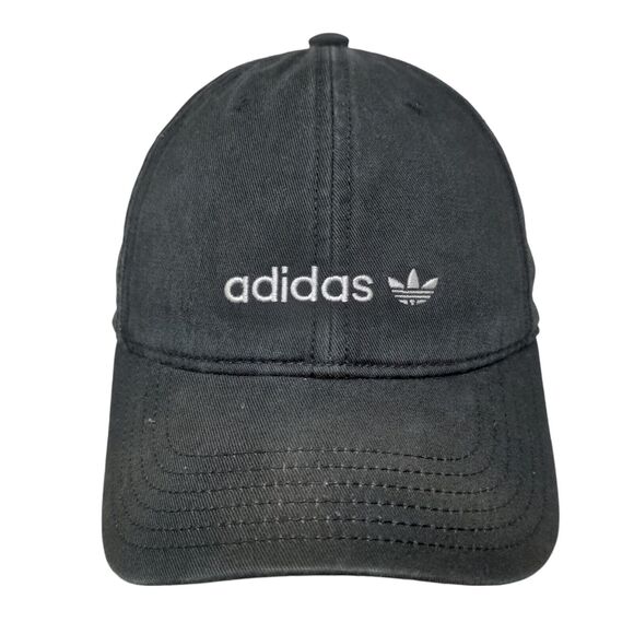 Adidas Trefoil Women's Slideback Hat Solid Black OSFW Embroidered - Picture 1 of 8